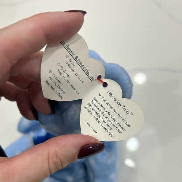 Rare Beanie Babie 1999 Holiday Bear with tag errors - Picture 5 of 5